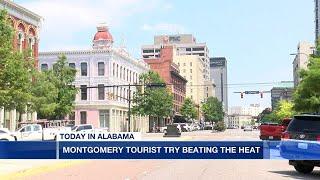 Montgomery tourists try beating the heat