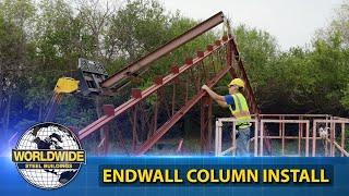 Steel Building Construction - How to Install Your Endwall Column  - How To DIY Steel Building