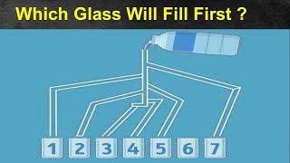 Which WATER Glass Gets Full First Riddle Puzzle and Brain Teaser