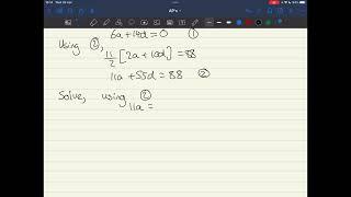 Arithmetic series - WJEC A-level unit 3