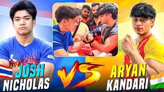 //JOSH NICHOLAS  VS ARYAN KANDARI  ARMWRESTLING SUPERMATCH //