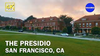 Before Sunset in the Presidio San Francisco | 4K California Walking Tour | Walkmigo