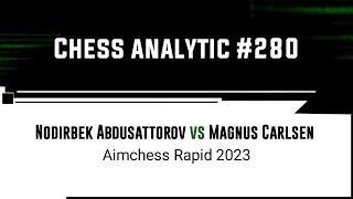 Nodirbek Abdusattorov vs Magnus Carlsen • Aimchess Rapid, 2023