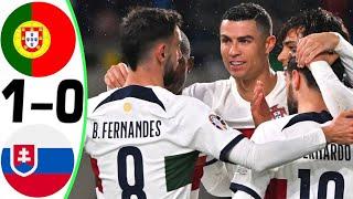 Portugal vs Slovakia 1-0 - Goals and Highlights 08/09/2023  RONALDO & BRUNO