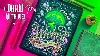 How I Created a Wicked Christmas Lettering in Procreate 🫧🩷