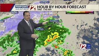 WPRI 12 Weather Forecast for 11/26/24:  Rain Today; More Rain for Thanksgiving