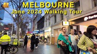 First Day of Winter in Melbourne City Australia 2024 Walking Tour