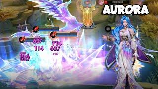 MLBB GAMEPLAY AURORA COLLECTOR SKIN || AURORA NEW SKIN || MOBILE LEGENDS NEW SKIN