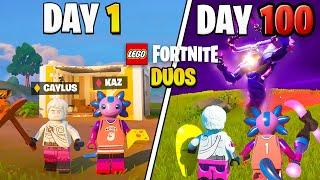 We Survived 100 Days In DUO LEGO FORTNITE ODYSSEY... And Here's What Happened (ft. Caylus)