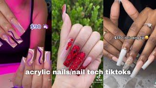 acrylic nails + nail tech tiktoks | Bliss of TikTok Compilations