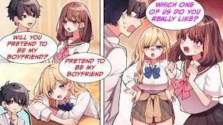 [Manga Dub] Two girls ask me to pretend to be their girlfriend but is this considered cheating...?