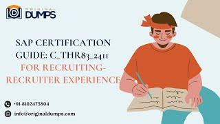 Sample Questions for C_THR83_2411 - SAP SuccessFactors Recruiting: Recruiter Experience Exam