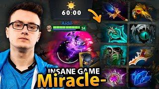 MIRACLE just carried this 1 HOUR GAME with 9 SLOTS in dota 2