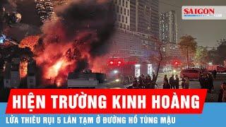 Hiện trường kinh hoàng vụ hỏa hoạn thiêu rụi 5 lán tạm ở đường Hồ Tùng Mậu, Hà Nội | Tin tức