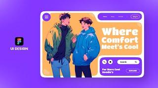 Figma Fashion Futuristic Clothing Website Advance Ui Design: Step-by-Step UI Tutorial