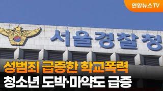 성범죄 급증한 학교폭력…청소년 도박·마약도 급증 / 연합뉴스TV (YonhapnewsTV)