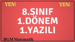 8.Sınıf Matematik 1.Dönem 1.Yazılı Örnek Sorular Çalışma videosu