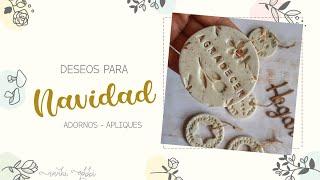 ADORNOS / APLIQUES NAVIDEÑOS en porcelana fria - DIY - Paso a paso - Fácil