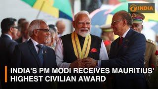 India's PM Modi receives Mauritius' highest civilian award | DD India Live