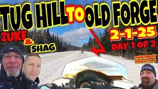 Ride from Tug Hill to Old Forge 2-1-25 Day 1 of 2  Zuke & Shag