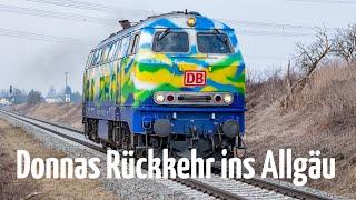 Donnas (DB Gebrauchtzug 218 443) Rückkehr ins Allgäu!