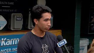 Meredith Marakovits talks with Oswaldo Cabrera