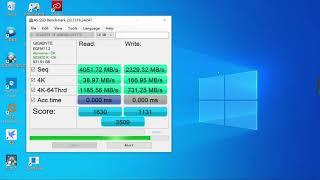 CrystalDiskMark&AS SSD Benchmark测试GIGABYTE 1TB pcie 4 0 2020 01 28 18 37