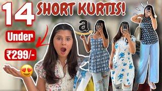 Huge AMAZON Short Kurti Haul! Every Kurti Under ₹299/- || Rupal Yadav #amazonfinds