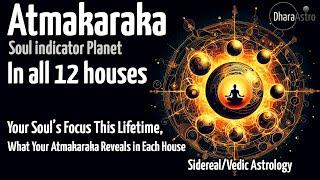 Atmakaraka in different Houses | Vedic astrology predictions | Soul significator planet #astrology