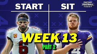 Week 13 Starts & Sits Part 2: Top Ranking Debates, Sleepers, & Busts! | 2024 Fantasy Football Advice