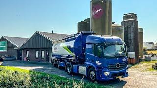 VRACHT VARKENSVOER MET DE MERCEDES TRUCK 