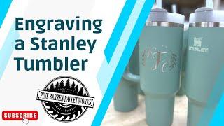 Engraving a Stanley Tumbler on Thunder Nova 51/100 Watt Laser