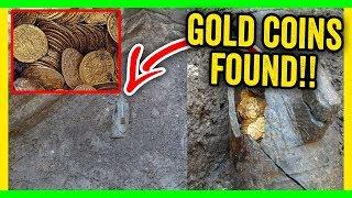 UNBELIEVABLE HIDDEN GOLD COINS DISCOVERED UNDERGROUND IN ITALY - ROMAN GOLD COINS!!