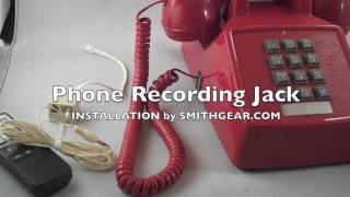 Telephone Recording Jack Adapter Attachment Installation to Record Phone Calls