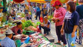 Food Rural TV, Amazing! Cambodia Traditional Market - Street Food Tour, Plenty of Fresh Food