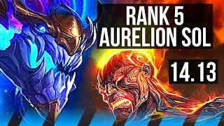 AURELION SOL vs BRAND (MID) | Rank 5 Aurelion Sol, 900+ games, Godlike | VN Challenger | 14.13