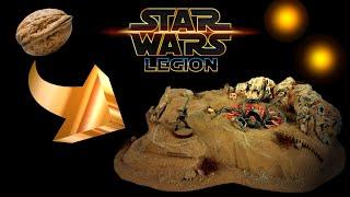 Sarlacc terrain from a walnut for Star Wars legion