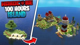 I Survived 100 HOURS on a DESERTED ISLAND in Minecraft