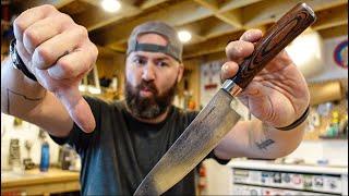 sharpening Fake Damascus knives