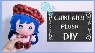 PLUSH DOLL TUTORIAL : BASIC CHIBI GIRL PLUSH DIY with CUTE OUTFIT!