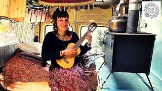 Cozy little van with a wood stove - Liselle's massage bus