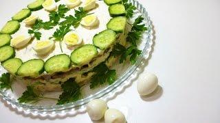 Салат "Курочка ряба".Рецепт.