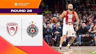 PERFECT Birthday PARTY | Olympiacos - Partizan | BASKETBALL HIGHLIGHTS R28 2024-25