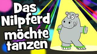   Kinderlied Tiere - Das Nilpferd möchte tanzen - Hurra Kinderlieder | Bewegungslied zum Mitmachen