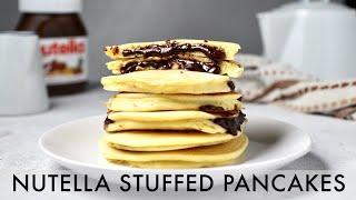 NUTELLA STUFFED PANCAKES