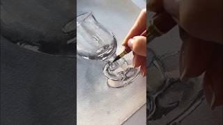 Как нарисовать стекло акварелью