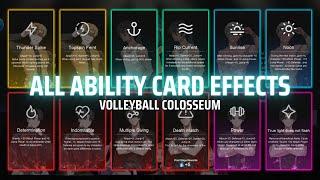 All Ability Card Effects | The Spike Volleyball Colosseum