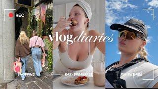 VLOG DIARIES | run with me + bestie sleepover with a hairless cat
