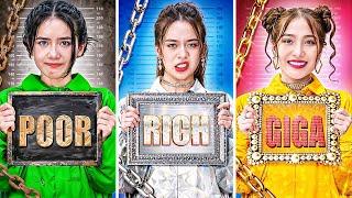 Poor Vs Rich Vs Giga Rich Girl In Jail!