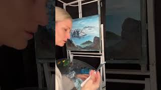 Berge malen wie Bob Ross #painting #bobross #malkurse #claudiahoepp